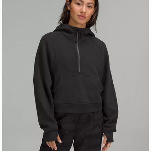 Lululemon half zip scuba oversized black hoodie